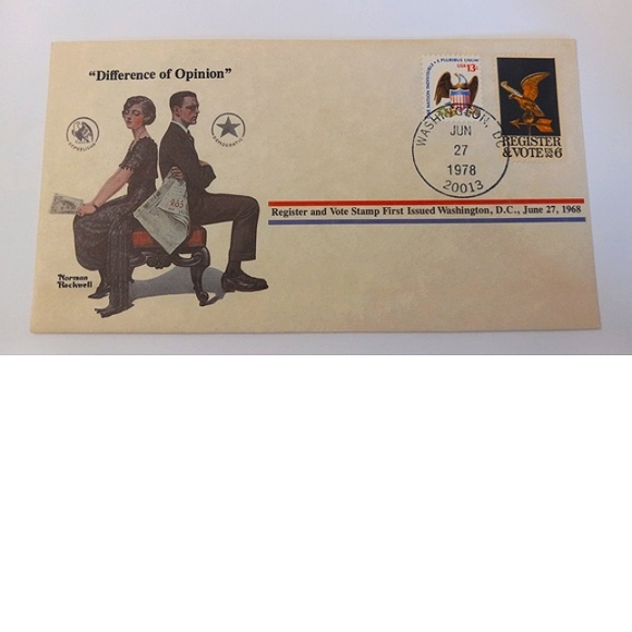 Norman Rockwell Collection 3 Stamped Envelopes - Picture 2 of 6